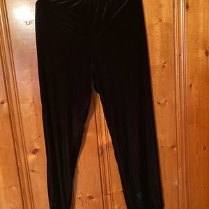Size Medium Womens silky suede black dress pants JBS